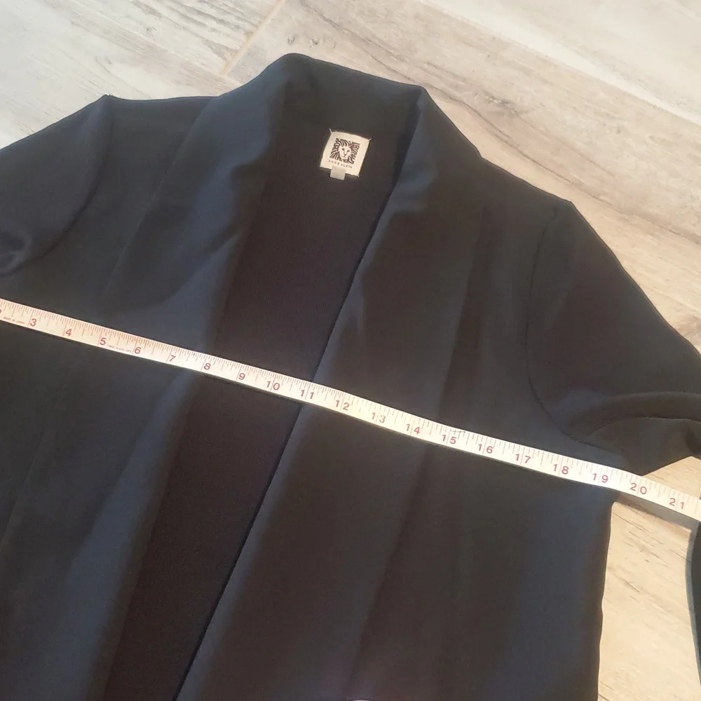 Anne Klein Womens Black Knit Viscose Blazer Jacket Medium Office Work Formal - Picture 3 of 8